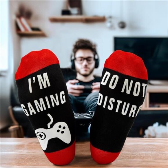 Easter Basket Stuffers Stocking Stuffers Funny Gamer Socks - Picture 3 of 8